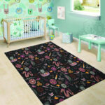 Viking Valhalla Cartoon Sillvela Area Rug