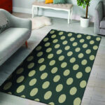 Vintage Black Polka Dot Sillvela Area Rug
