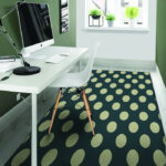 Vintage Black Polka Dot Sillvela Area Rug