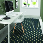 Vintage Black Tiny Polka Dot Sillvela Area Rug