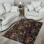 Vintage Chinese Dragon Floral Print Sillvela Area Rug