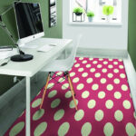 Vintage Red Polka Dot Sillvela Area Rug