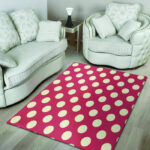 Vintage Red Polka Dot Sillvela Area Rug