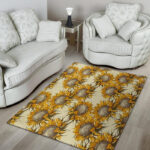 Vintage Sunflower Sillvela Area Rug