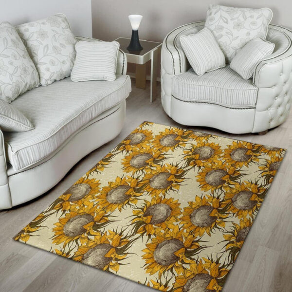 Vintage Sunflower Sillvela Area Rug