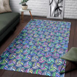 Volleyball Pattern Print Sillvela Area Rug
