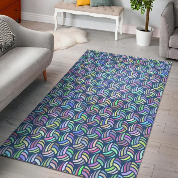 Volleyball Pattern Print Sillvela Area Rug