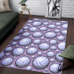 Volleyball Print Pattern Sillvela Area Rug