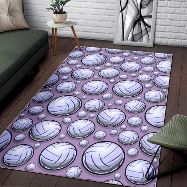 Volleyball Print Pattern Sillvela Area Rug
