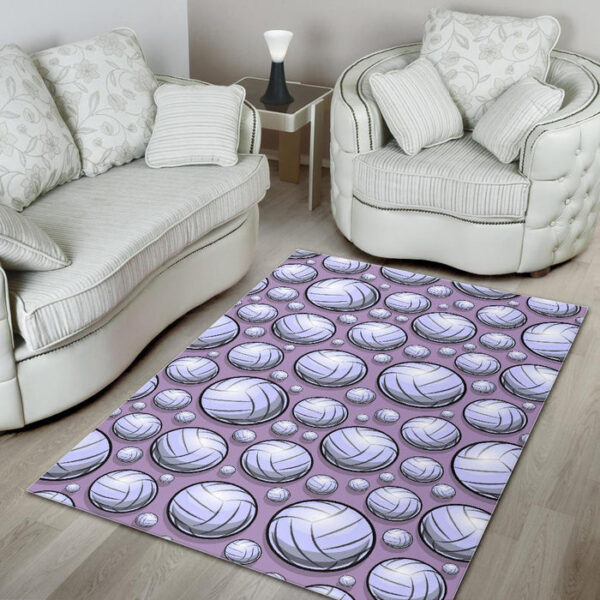 Volleyball Print Pattern Sillvela Area Rug