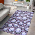 Volleyball Print Pattern Sillvela Area Rug