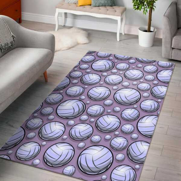 Volleyball Print Pattern Sillvela Area Rug