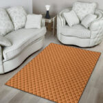 Waffle Pattern Print Sillvela Area Rug
