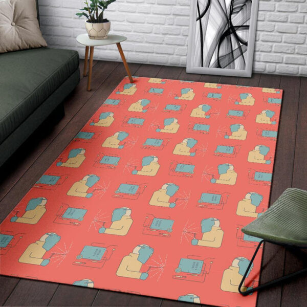 Welder Pattern Print Sillvela Area Rug