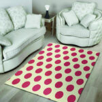 White And Red Polka Dot Sillvela Area Rug