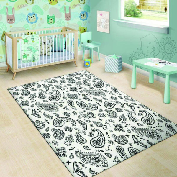 White Bandana Sillvela Area Rug