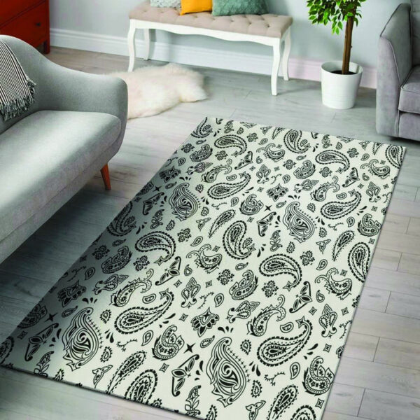 White Bandana Sillvela Area Rug