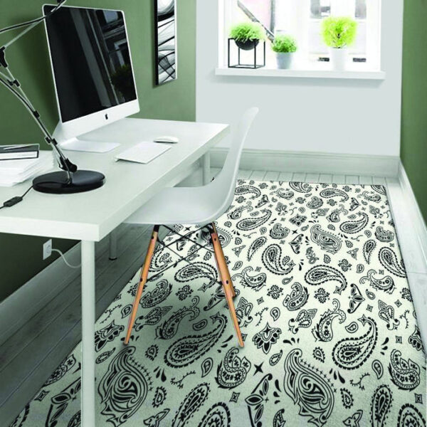 White Bandana Sillvela Area Rug