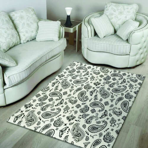 White Bandana Sillvela Area Rug