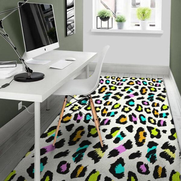 White Leopard Sillvela Area Rug