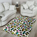 White Leopard Sillvela Area Rug