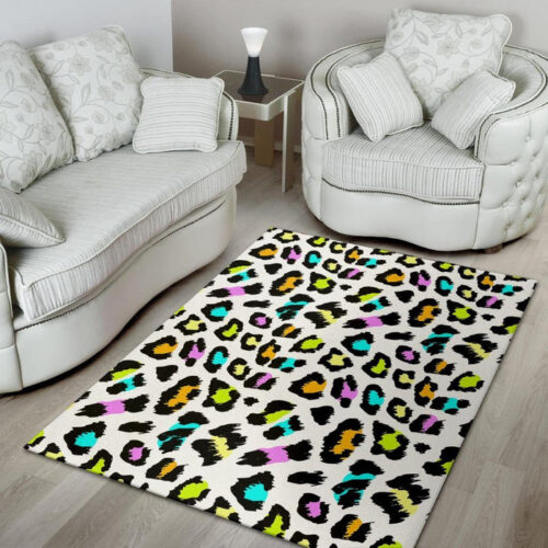 White Leopard Sillvela Area Rug