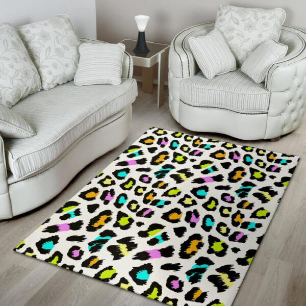 White Leopard Sillvela Area Rug
