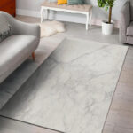 White Marble Sillvela Area Rug
