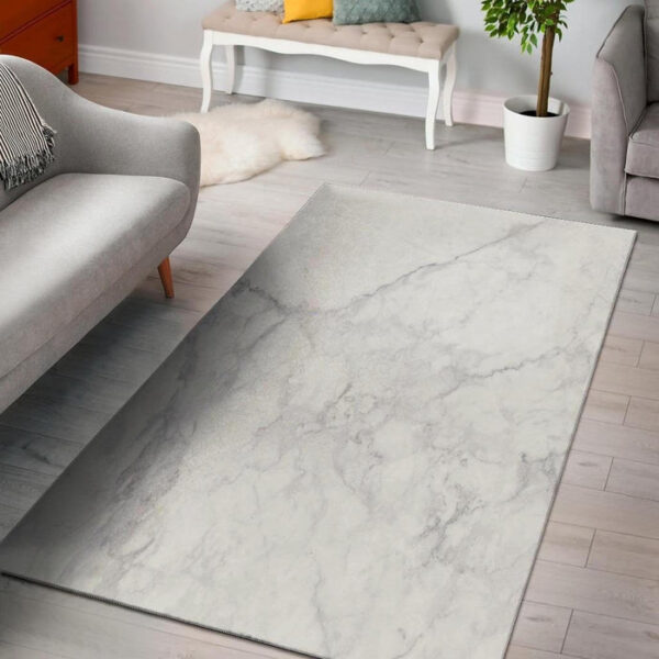 White Marble Sillvela Area Rug