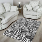 White Tiger Pattern Print Sillvela Area Rug
