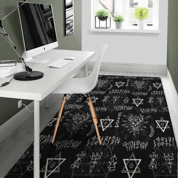 Witch Sign Print Sillvela Area Rug