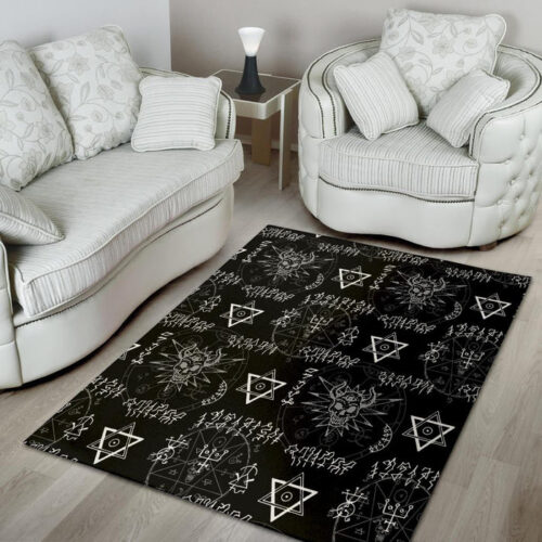 Witch Sign Print Sillvela Area Rug