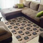 Woof Woof Beagle Pattern Print Sillvela Area Rug