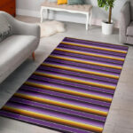 Yellow And Purple Mexican Baja Sillvela Area Rug