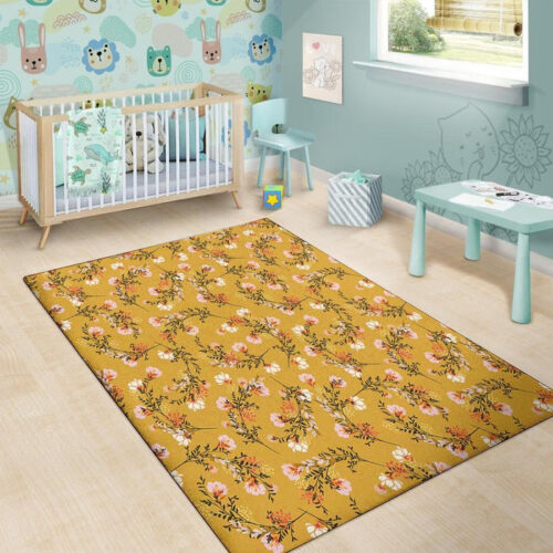 Yellow-Floral-Retro-Print-Floor-Mat-2_700x700