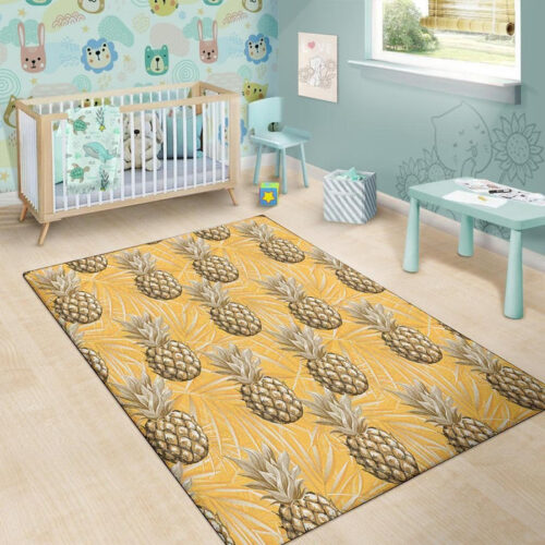 Yellow-Hawaiian-Pineapple-Print-Floor-Mat-2_700x700