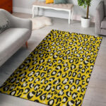 Yellow Leopard Sillvela Area Rug