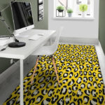 Yellow Leopard Sillvela Area Rug