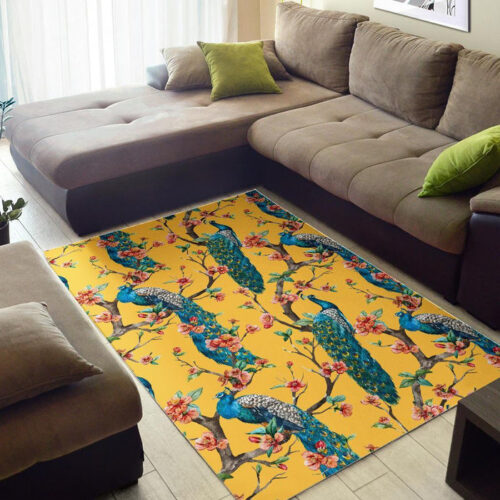 Yellow-Peacock-Floral-Pattern-Print-Floor-Mat-2_700x700