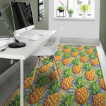 Yellow Pineapple Hawaiian Print Sillvela Area Rug