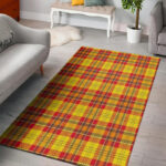 Yellow Plaid Tartan Sillvela Area Rug