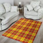 Yellow Plaid Tartan Sillvela Area Rug