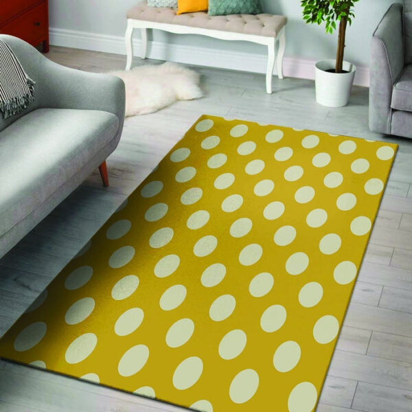 Yellow Polka Dot Sillvela Area Rug