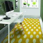 Yellow Polka Dot Sillvela Area Rug