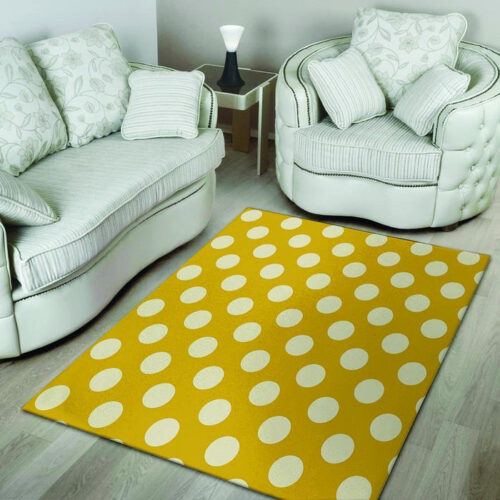 Yellow Polka Dot Sillvela Area Rug