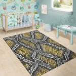 Yellow Snakeskin print Sillvela Area Rug