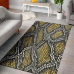 Yellow Snakeskin print Sillvela Area Rug