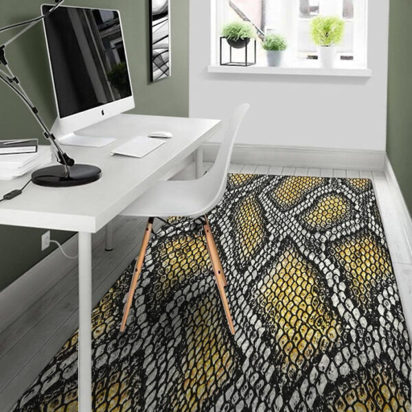 Yellow Snakeskin print Sillvela Area Rug