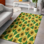 Yellow Sunflower Sillvela Area Rug