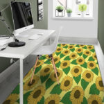 Yellow Sunflower Sillvela Area Rug
